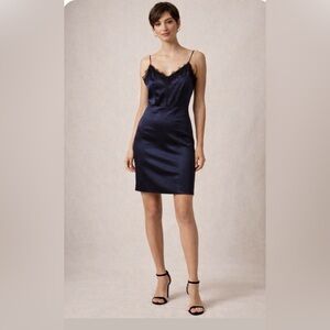 NWT Anthropologie Lumiere XS Lace Midi Sheath Slip Dress Chic Romantic 90’s